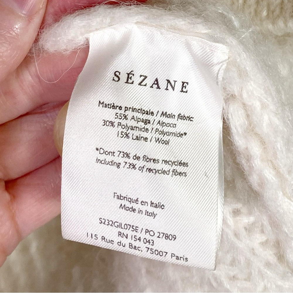 Sezane Emile Cardigan Ecru - Picture 6 of 6